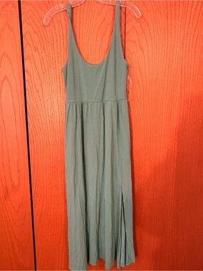a new day Dusty Sage Maxi Dress with Side Slit